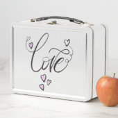 Love Notes | Retro Metal Cursive Script Lunch Box メタルランチボックス (インサイチュ)