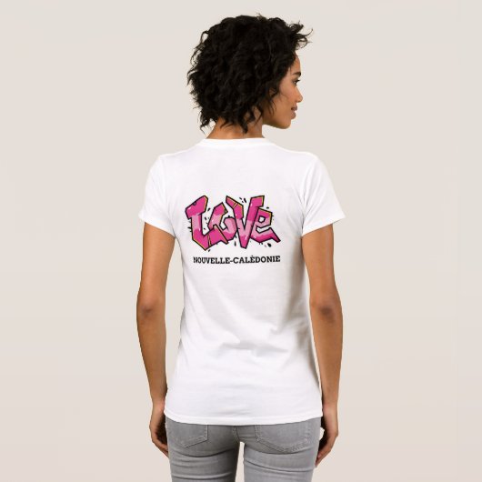 Love Nouvelle-Calédonie Tシャツ (裏面フル)