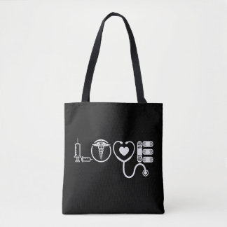 Love Nurse Cute Nurse ER Nurse RN Nurse CNA Nurse トートバッグ