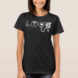 Love Nurse Cute Nurse ER Nurse RN Nurse CNA Nurse Tシャツ