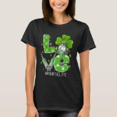 LOVE Nurse Life Irish Gnome Nurse Scrub St Patrick Tシャツ (正面)