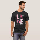 LOVE Nurse Life Pink Heart Valentine Day Nursing W Tシャツ (正面フル)