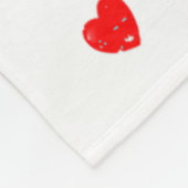 Love Nurse Life Valentine Day Leopard Plaid Red He フリースブランケット (角)