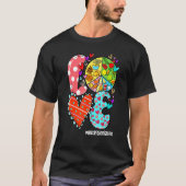 LOVE Nutritionist Life Leopard Heart Valentine's D Tシャツ (正面)