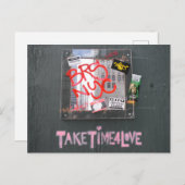 Love Nyc写真グラフィティ ポストカード (正面/裏面)