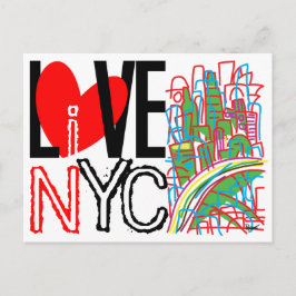 Love NYC & Live In NYCポストカード ポストカード
