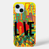 Love NYC Live In NYC iPhone Case Case-Mate iPhoneケース (裏面)