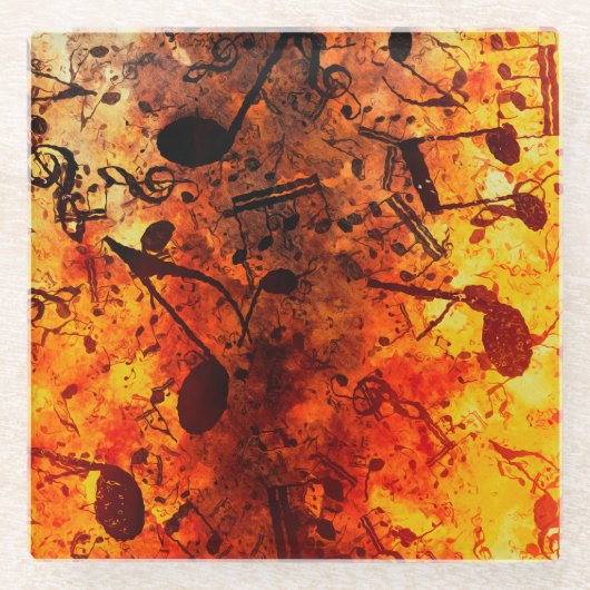 Love Of Music – 楽譜 ガラスコースター (正面)