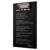 Love Of Words作家詩の詩の壁のアートポスター クリップボード (左)