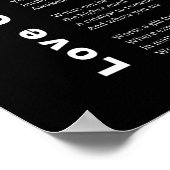 Love Of Words詩の詩の壁のアートポスターブラック ポスター (角)