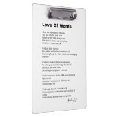 Love Of Words詩の詩の壁のアートポスター クリップボード (右)
