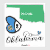 Love Oklahoma, Sheet of Die Cutスタンプ シール (シート)