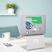 Love Oklahoma, Sheet of Die Cutスタンプ シール (デスク上のノートパソコン)