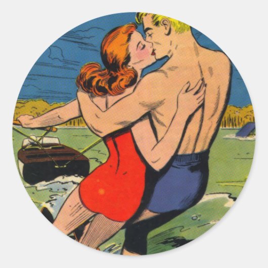 Love on Skis ラウンドシール (正面)