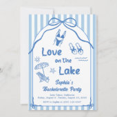 Love On The Lake Bachelorette Party  招待状 (正面)