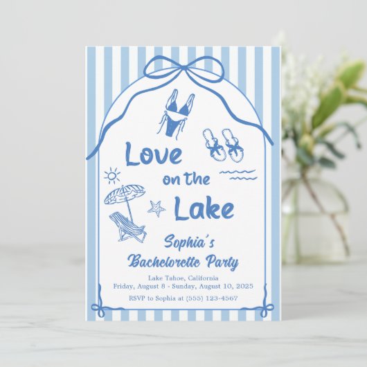 Love On The Lake Bachelorette Party 招待状 (スタンド正面)