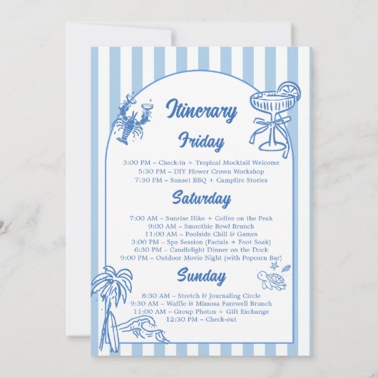 Love On The Lake Bachelorette Party  招待状 (裏面)