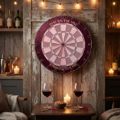 Love On The Line Pink Marble Romantic Couple’s ダーツボード