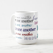Love one another coffee mug コーヒーマグカップ (正面左)