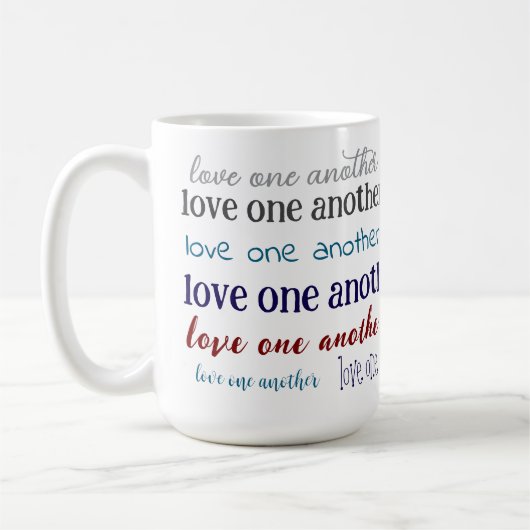 Love one another coffee mug コーヒーマグカップ (左)
