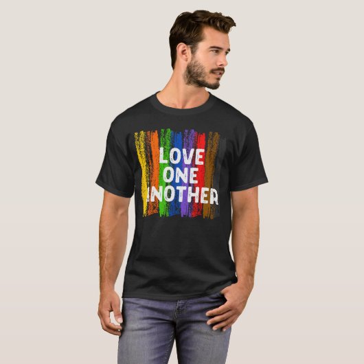 Love One Another Kindness Peace Equality Inclusion Tシャツ (正面フル)