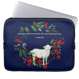 Love One Another | Lamb & Floral Laptop Sleeve ラップトップスリーブ