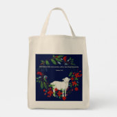 Love One Another | Lamb & Floral Tote Bag トートバッグ (裏面)