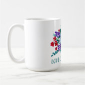 Love One Another Phoebe Floral Inspirational コーヒーマグカップ (左)