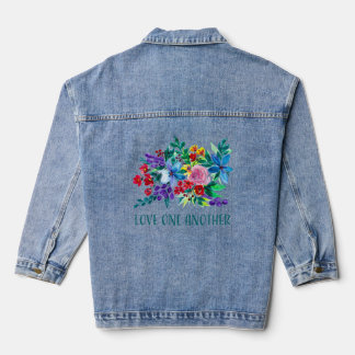 Love One Another Phoebe Floral Inspirational デニムジャケット