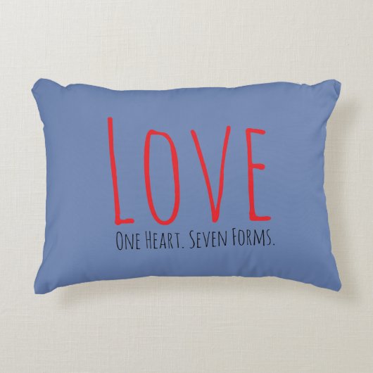 Love - One Heart. Seven Forms Accent Pillow アクセントクッション (正面)