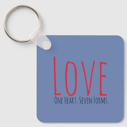 Love - One Heart. Seven Forms Acrylic Keychain キーホルダー (正面)