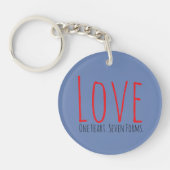 Love - One Heart. Seven Forms Acrylic Keychain キーホルダー (正面)
