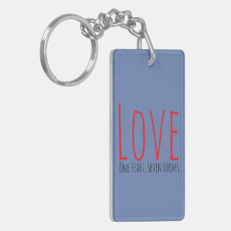 Love - One Heart. Seven Forms Acrylic Keychain キーホルダー