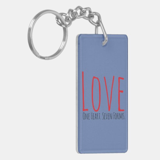 Love - One Heart. Seven Forms Acrylic Keychain キーホルダー (正面左)
