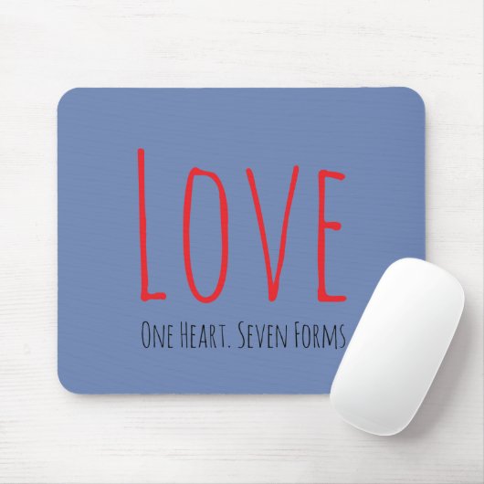 Love - One Heart. Seven Forms Mousepad マウスパッド (マウス)