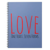 Love - One Heart. Seven Forms Spiral Photo ノートブック (正面)
