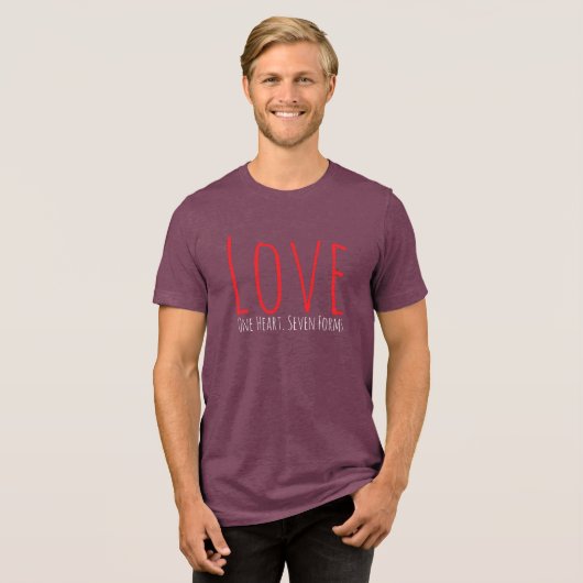 Love - One Heart. Seven Forms T-Shirt トライブレンドＴシャツ (正面全面)