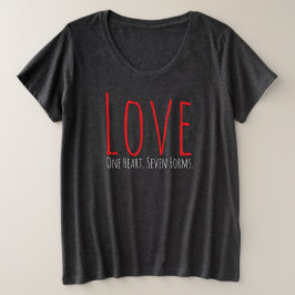 Love - One Heart. Seven Forms T-Shirt プラスサイズTシャツ