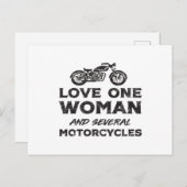 Love One Woman And Several Motorcycles Essential ポストカード (正面/裏面)