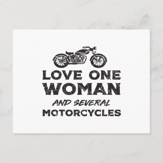 Love One Woman And Several Motorcycles Essential ポストカード (正面)
