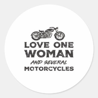 Love One Woman And Several Motorcycles Essential ラウンドシール