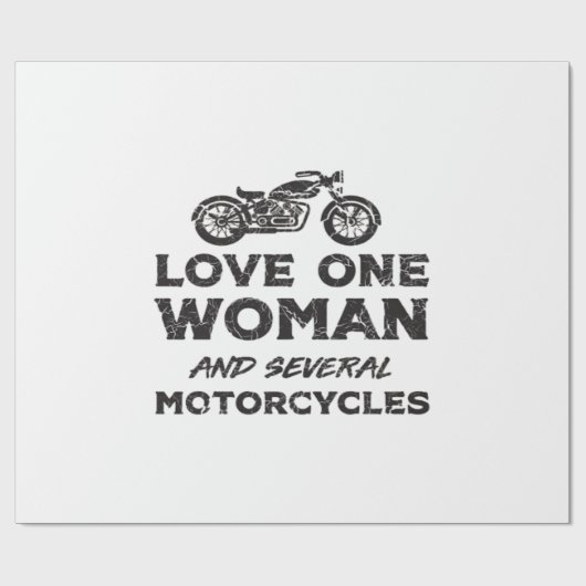 Love One Woman And Several Motorcycles Essential ラッピングペーパー (フラット)