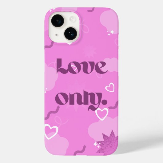 "Love Only" Y2K風iPhone 14ケース Case-Mate iPhoneケース (裏面)