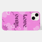 "Love Only" Y2K風iPhone 14ケース Case-Mate iPhoneケース (裏面 (横))