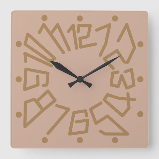 Love ORIGINALS NUMBERS by Masanser スクエア壁時計 (正面)