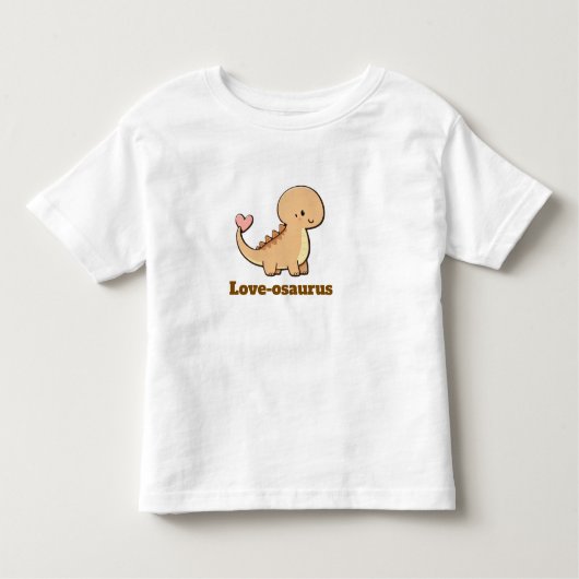 Love-osaurus – Cute Dinosaur トドラーTシャツ (正面)