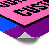 Love Our LGBTQ Gay Customers Rainbow Flag Logo ポスター (角)