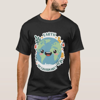 Love Our Planet Earthステッカー男のtシャツ Tシャツ