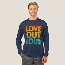 Love Out Loud レトロ プライド タイポグラフィ デザイン トライブレンドＴシャツ
