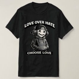 Love Over Hate アーバンアイコン 笑顔 X-Eyes ストリートスタイル Tシャツ